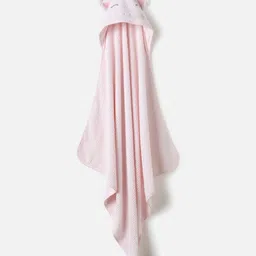 Juniors by Babyshop Kids Pink Unicorn Applique Printed Hooded Cotton 210 GSM Bath Towel-3