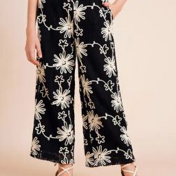 VERO MODA GIRL Jet Black Self Design Casual Pants-image-73