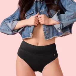 Enamor Jet Black Cotton Solid Brief Panty-picture-39