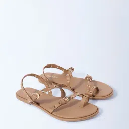 LUNA BLU by Westside Beige Eyelet-Detailed Sandals-picture-6