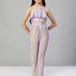 StyloBug Girls Purple Top With Pants-image-41