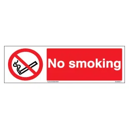 SUNSIGNS  No Smoking Signage Size 600x200 mm HP Print + Vinyl + Sun Board, SS0215-image-68