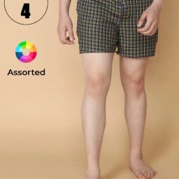 LUX Venus Assorted Check Boxers - Pack of 4-image-32