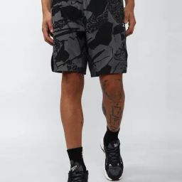 Reebok Grey Regular Fit Printed Shorts-picture-44
