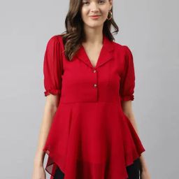 KERI PERRY Red Regular Fit Top-image-29