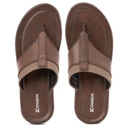 Khadim Men's Brown Flip Flops-image-47