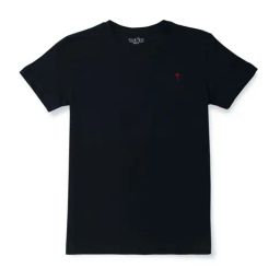 Palm Tree Kids Black Cotton Regular Fit T-Shirt-image-80