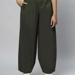 TeenTrums Kids Green Cotton Loose Fit Pants-image-67