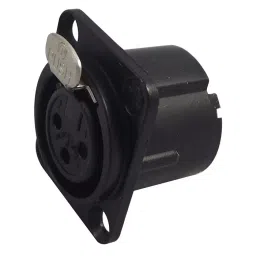 NEUTRIK SOCKET, XLR, BLACK, 3POLE, NC3FD-LX-B-11