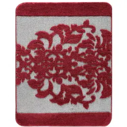 Saral Home KSCHINO Geometric Maroon Microfibre Bath Mat-image-51