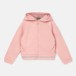 United Colors of Benetton Kids Light Pink Quilted Full Sleeves Sweatshirt-image-61