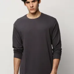 SHOWOFF Grey Slim Fit Self Pattern Sweatshirt-picture-2