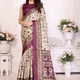 KALINI Women Ethnic Printed Art Silk Saree-image-52