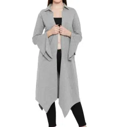 Hypernation Grey Bell Sleeves Shrug-64