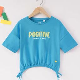 Ed-a-Mamma Kids Blue Graphic Print T-Shirt-image-90