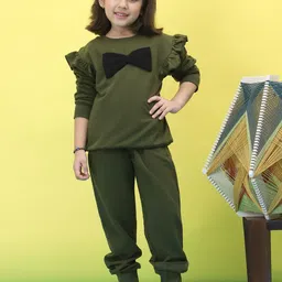Baawri Girls Pure Cotton Sweatshirt With Joggers-image-104