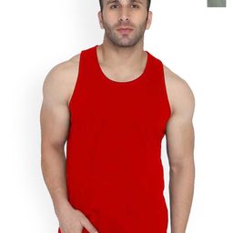 SLOWLORIS Pack Of 2 Bio-Wash Combed Cotton Gym Vests-picture-7