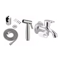 Fastgear Triangle Health Faucet Set Stainless Steel Chrome Finish Silver, FG1033-image-74