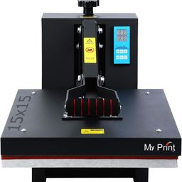 My Print | 15x15 DTF Heat Press Machine | Heavy Duty | Multi Purpose Use | DTF Printing | Sublimation Printing | Vinyl Printing | Screen Printing | Fusing Machine | For Business supply use [BLACK] (BLACK) image 1