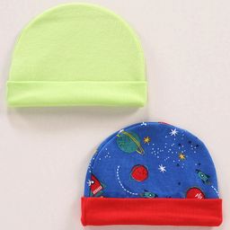 Ben Benny Caps Printed & Solid Pack of 2 Multicolor- Diameter 9 cm-image-78