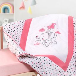 Babyhug Premium Cotton Quilt Elephant Print - Pink-image-37