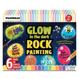 WONDRBOX Rock Stone Painting Kit, Art and Craft Kit, Kids Toy, Rock Painting Set for Kids, Stones Painting Materials, Pebbles for Painting Kit for Kids, Gifts for Kids 4 Year Old & Above-Multicolor-18