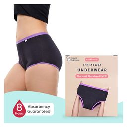 SuperBottoms Maxabsorb Stain Proof Most Absorbent Period Panty - Black-image-70