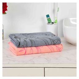 JARS Collections 100% Microfiber Very Soft Floral Print Baby Bath Towel Pack of 2 -Multicolor-image-51
