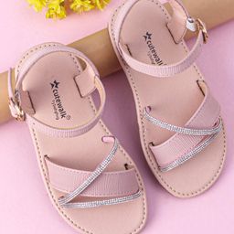 Cute Walk by Babyhug Buckle Closure Sandals with Stud Detailing - Pink-image-25