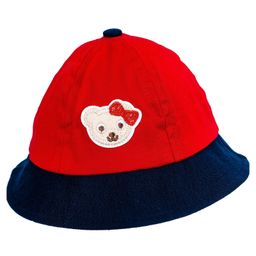 FS Kids Bear Applique Detail Summer Hat - Red-20