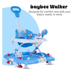 Baybee Activity Walker Cum Rocker with Push Handle Adjustable Height & Musical Toy Bar - Blue-18