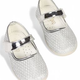 Lil Lollipop Glittered Mary Jane Ballerinas With Velcro Closure - Silver-image-90
