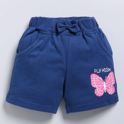 FUN A2Z Cotton Sinker Butterfly Printed Shorts - Navy Blue-image-82
