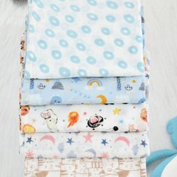 SOVANA Muslin Cotton Baby Swaddles- Set of 5 Blue-image-62