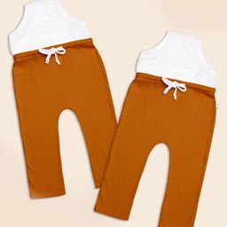 SuperBottoms Cotton Knit Pack Of 2 Solid Diaper Pants - Brown-image-62