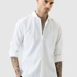 Snitch Men Striped Slim Fit Formal Shirt-image-66