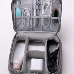 Babyhug Multifunctional Portable Travel Toiletry Bag with Straps  - Grey image 2