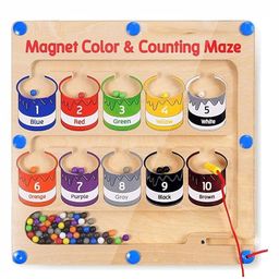 Happy Hues Magnetic Color and Number Maze Board Puzzle Counting, Matching and Fine Motor Skills Activity Toy for Toddlers - Color Box image 2