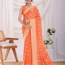 Ishin Ethnic Motifs Pure Chiffon Saree-image-23