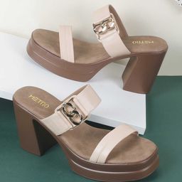 Metro Women Block Heeled Sandals-49