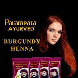 Parampara Ayurved Heena Hair Colour For Shiny Hair With Amla-20g-Burgundy image 2
