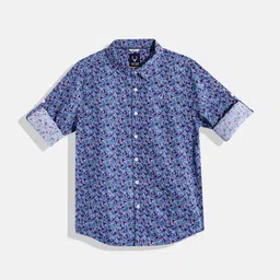 Allen Solly Junior Boys Sport Floral Opaque Printed Casual Shirt-picture-40