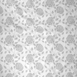 ROSARA HOME Brown & White Set of 4 Window Curtains image 3