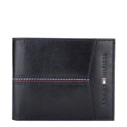 Tommy Hilfiger Enoch Navy Formal Leather Bi-Fold Wallet for Men-image-5