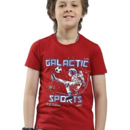 Monte Carlo Boys Red Printed T-Shirt-image-82