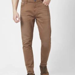 Spykar Coffee Brown Cotton Slim Fit Jeans-image-15
