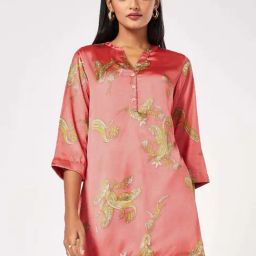 Marigold Lane Pink Printed A Line Short Kurti-picture-32