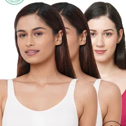 Inner Sense White & Fuchsia Full Coverage Bra - Pack of 3 image 1