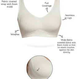 Inner Sense White Full Coverage Bra - Pack of 3 image 4