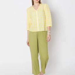 Zink London Green Straight Fit Trousers-picture-12